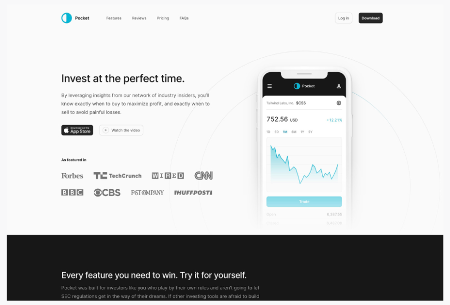 App Marketing design desktop screenshot